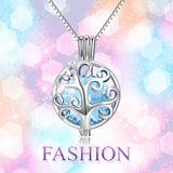 925 Sterling Silver Twelve Months Bithstones Life Tree Pendant Necklace