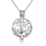 925 Sterling Silver Twelve Months Bithstones Life Tree Pendant Necklace