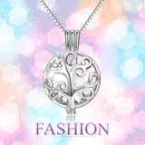 925 Sterling Silver Twelve Months Bithstones Life Tree Pendant Necklace