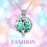 925 Sterling Silver Twelve Months Bithstones Life Tree Pendant Necklace