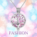 925 Sterling Silver Twelve Months Bithstones Life Tree Pendant Necklace