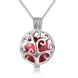 925 Sterling Silver Twelve Months Bithstones Life Tree Pendant Necklace