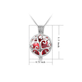 925 Sterling Silver Twelve Months Bithstones Life Tree Pendant Necklace