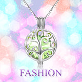 925 Sterling Silver Twelve Months Bithstones Life Tree Pendant Necklace