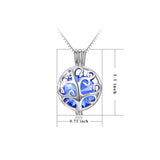 925 Sterling Silver Twelve Months Bithstones Life Tree Pendant Necklace