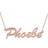 14k Gold Personalized Classic Name Necklace Adjustable Chain- White Gold/Yellow Gold/Rose Gold