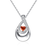 925 Sterling Silver Teardrop Cremation Jewelry Heart CZ Urn Pendant Necklace for Ashes Keepsake Urn Memorial Ash Jewelry Gift for Women