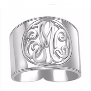 Copper/Sterling Silver Personalized Monogram Ring