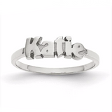 Katie Style-Copper/925 Sterling Silver Personalized  Name Ring