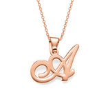 925 Sterling Silver Personalized Initial Pendant Necklace