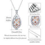 925 Sterling Silver Cremation Urn Memorial Pendant Necklace with Hollow Urn Cremation Jewelry for Ashes