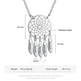 Copper/925 Sterling Silver Retro Dream Catcher Pendant Necklace