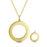 10K/14K Gold Personalized Engravable Disc Necklace Adjustable 16”-20”-White Gold/Yellow Gold/Rose Gold