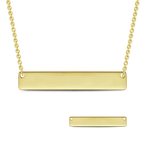 14K GOLD ENGRAVABLE BAR NECKLACE