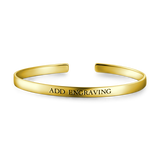 10K Gold Personalized Engravable Bangle-Medium