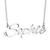 "Sophie"Style 10K/14K  Gold Personalized Name Necklace Adjustable 16”-20”- White Gold/Yellow Gold/Rose Gold