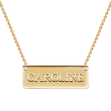 14K Gold Personalized Hollow Name Necklace Adjustable 16”-20”