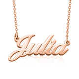 Julia -10K/ 14K Gold Custom Name Necklaces Adjustable Chain 16”-20”