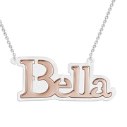 Sterling Silver Name Necklace Adjustable Chain 16"-20‘’