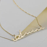 Ariana - Signature Style Copper/925 Sterling Silver Personalized Name Necklace Adjustable 18”-20”