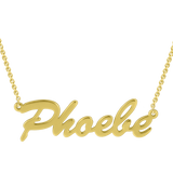 14k Gold Personalized Classic Name Necklace Adjustable Chain- White Gold/Yellow Gold/Rose Gold