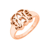 10K/14K Gold Personalized Script Monogram Signet Ring