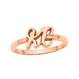 Copper/925 Sterling Silver Personalized Initial Ring