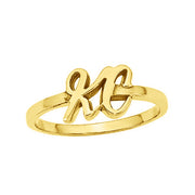 10K/14K Gold Personalized Initial Ring