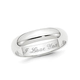 Copper/925 Sterling Silver Personalized  Engraved Ring