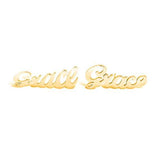 10K/14K Gold Sterling Silver Personalized Name Stub Earring