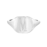 Copper/925 Sterling Silver Personalized Engraved Square Signet Ring