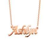 Ashlyn - 925 Sterling Silver Personalized Name Necklace Adjustable 18”-20”