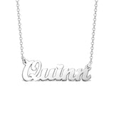 14K Gold Personalized Name Necklace With A Heart Adjustable 16”-20”