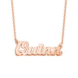 14K Gold Personalized Name Necklace With A Heart Adjustable 16”-20”