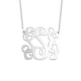 14K Gold Personalized Monogram Necklace Adjustable 18”-20”