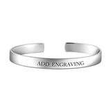 10K Gold Personalized Engravable Bangle -Large