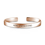 925 Sterling Silver Personalized Engravable Bangle - Large