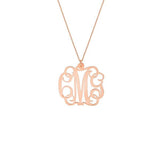 Copper/925 Sterling Silver Personalized Monogram Necklace- Adjustable 16”-20”