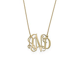 925 Sterling Silver Personalized Celebrity Monogram Necklace Adjustable 16”-20”