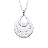 Water Drop 925 Sterling Silver Personalized Engravable Name Necklaces- Adjustable 16”-20”