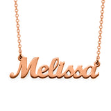 Melissa - 925 Sterling Silver Personalized Name Necklace Adjustable 16”-20”