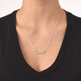 "Isabella"-Copper/925 Sterling Silver Personalized Tiny Name Necklaces Adjustable Chain 18”-20”