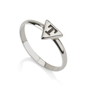 Copper/925 Sterling Silver Personalized  Triangle Engraved Ring