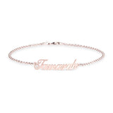 925 Sterling Silver Personalized Classic Bracelet  Length Adjustable 6”-7.5”