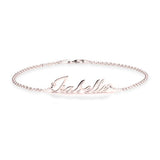 925 Sterling Silver Personalized Dainty Name Bracelet Length Adjustable 6”-7.5”