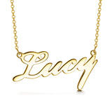 Lucy - 925 Sterling Silver Personalized Classic Name Necklaces Adjustable Chain 16”-20"