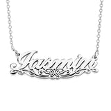 Iasmin - 925 Sterling Silver Personalized Underlined Name Necklace Adjustable Chain 18”-20"