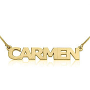 CARMEN - 925 Sterling Silver Personalized Capital Letters Names Necklace Adjustable Chain 16”-20"