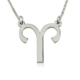 Aries Zodiac 925 Sterling Silver Personalized Engraved Necklace Adjustable 16”-20”