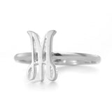 Copper/925 Sterling Silver Personalized Initial Ring